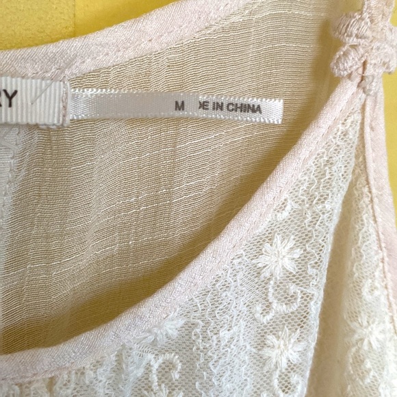 WHITE POETRY SHEER CAMISOLE TANK LINED LACE BRAT GIRL SUMMER STRAPS Sz M… - Picture 5 of 14